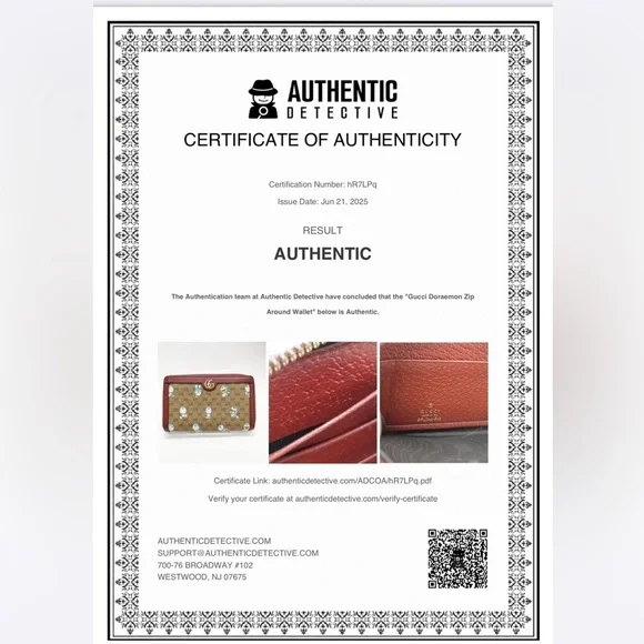 COA Gucci x Doraemon Zip Around Long Wallet - Picture 12 of 12